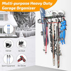 PLKOW Wall-Mounted Ski Rack, Skis Storage Rack - Image 2
