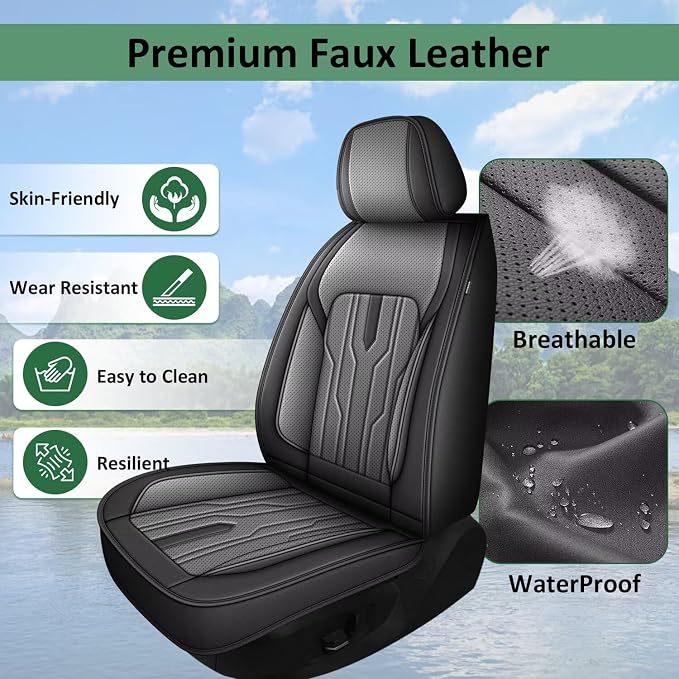 YORKENIC Fit for Hyundai Kona Seat Covers Front Set 2018-2024 2025: Breathable - Image 4