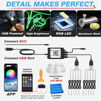 MICTUNING Car LED Interior Strip Light, 10 in 1 RGB Multicolor - Image 5