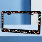Dog Paw Prints License Plate Frame Dog Lover License Plate Holders Funny - Image 2