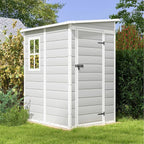 Patiowell 5x4 FT Outdoor Storage Shed, Resin Storage Shed - Image 2