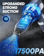 Mini Vacuum Cleaner, Cordless Car Vacuum, 17500PA High Suction, 3 in 1 Handheld - Image 2