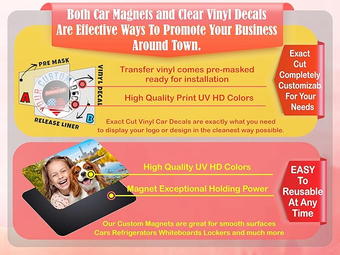 Choose Your Custom Sticker or Magnet ║ ║ Make Your Own Text or Graphic on - Image 2