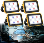 4 Pack Work Light Portable COB LED Super Bright Rechargeable Flood Light by TSUNESLUX