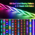 3FT-2 PC Spiral RGB LED Whip Light RGB Chasing/Dancing Light RF Remote Control - Image 2