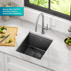 KRAUS Kore Workstation 17-inch Undermount 16 Gauge Black Stainless Kitchen Sink - Image 2