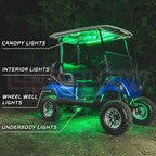 LEDGlow 12pc Million Color LED 4-Seater Golf Cart Underglow Neon Kit - Image 3