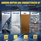 3 wipers Replacement For Mitsubishi Outlander Nissan Murano Infiniti QX50 Acura - Image 3