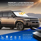 Windshield Sun Shade for H-yund-ai Santa Fe 2019-2025 2026 Foldable Sunshade - Image 3