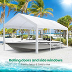 COBIZI Carport Canopy 12x20 Heavy Duty Car Tent Garage, Galvanized Frame Car - Image 7