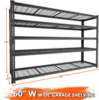 Storage Shelves Heavy Duty, 5-tier Adjustable Metal Industrial Utility Shelf - Image 3