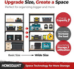 HOMEDANT 5 Tier Laminated Boltless Heavy Duty Garage Storage Adjustable Wide - Image 10