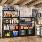 SINGAYE 5 Garage Heavy Duty Shelving Unit Kitchen Pantry Close Home Organizers - Image 8