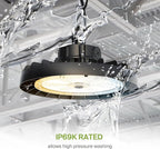 ASD LED High Bay UFO Light Fixture, Commercial Shop Lighting | 3CCT, IP69K - Image 6