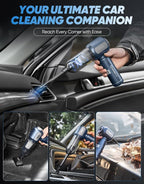 Mini Vacuum Cleaner, Cordless Car Vacuum, 17500PA High Suction, 3 in 1 Handheld - Image 5