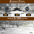 9 Pack 480V LED High Bay Light UL DLC Listed UFO Light 240W 200W 150W Adjustable - Image 3