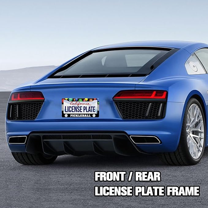 Personalized License Plate Frame Pickleball Stainless Steel Accessory Colored - Image 7