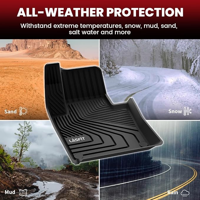 LASFIT Floor Mats & Cargo Mat for Volvo XC60, XC60 All Weather Floor Liner TPE - Image 2