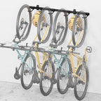 monTEK Enhanced Bike Storage Rack, Adjustable 4-Bike and 2-Helmet Hangers by monTEK