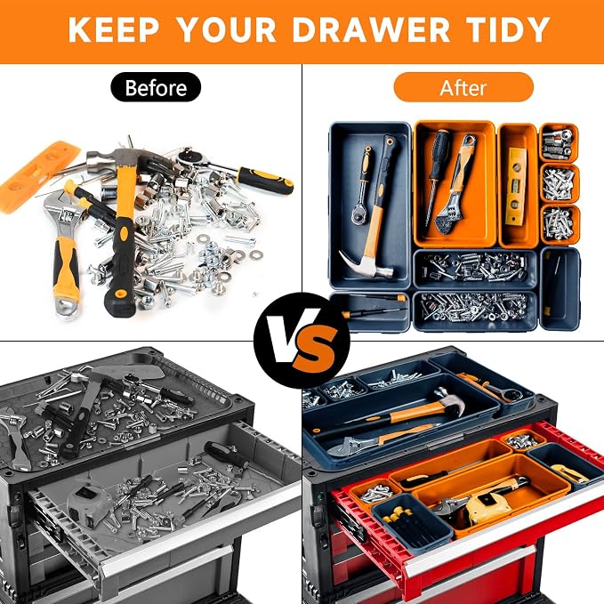 Tool Box Organizer Tray, Toolbox Desk Drawer Organizer, Tool Box Tray, Toolbox - Image 4
