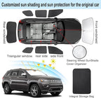 TINGLU 8PCS Window Shades for Jeep Grand Cherokee 2011-2021 Accessories Car - Image 3