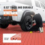 VEVOR Interlocking Garage Floor Covering Tiles, 50 Pack, Double-Sided Texture - Image 3