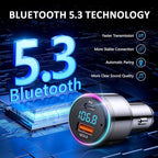 Bluetooth Transmitter for Car, LENCENT Full Metal Bluetooth 5.3 Car Adapter - Image 5