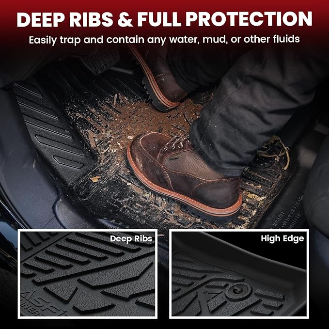 LASFIT Floor Mats 2007-2013 for Chevy Silverado/GMC Sierra 1500, 2008-2014 2500 - Image 5