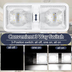 10 Packs RV Lights Interior 12V Led 8W Ceiling Double Dome Camper Light 600 - Image 3