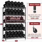 PrimeZone 3 Packs 36" W x 16" D x 79" H Wire Storage Shelves - Image 3