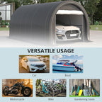 Outsunny 10' x 16' Carport, Heavy Duty Portable Garage Storage Tent - Image 6