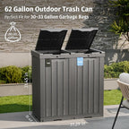 EAST OAK 62 Gallon Outdoor Trash Can | Waterproof Resin Garbage Can - Image 2