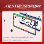 Colored Gemstone Patterns License Plate Frame Funny License Plate Frames - Image 3