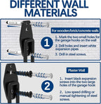 3-H Garage Wall Hooks 20 Pack, Garage Hooks Heavy Duty - Image 7