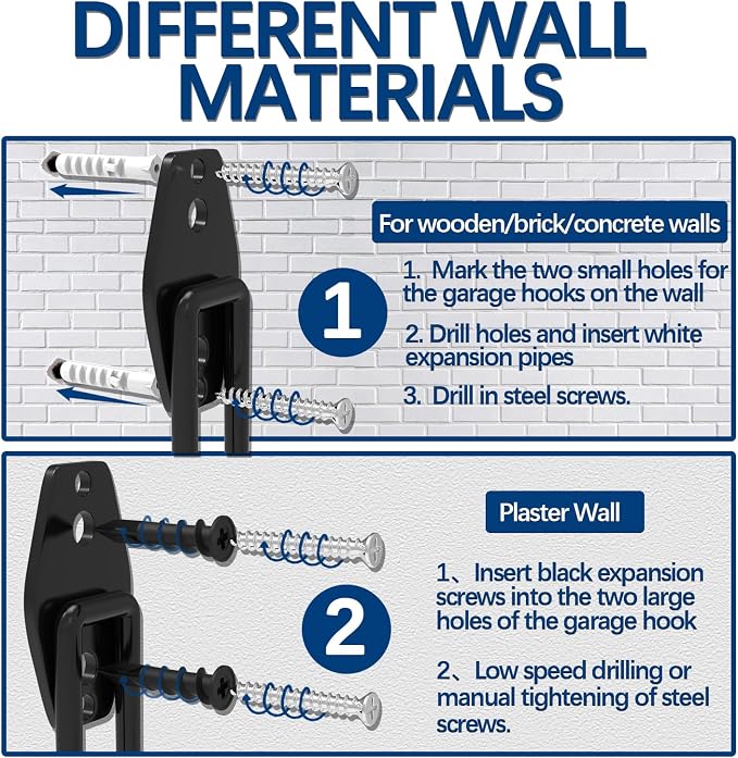 3-H Garage Wall Hooks 20 Pack, Garage Hooks Heavy Duty - Image 7