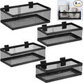 Coume 4 Pcs Black Slatwall Baskets 4 Size Metal Mesh Wire Basket by Surlontye