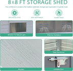 8x8 FT Outdoor Storage Shed - Image 3