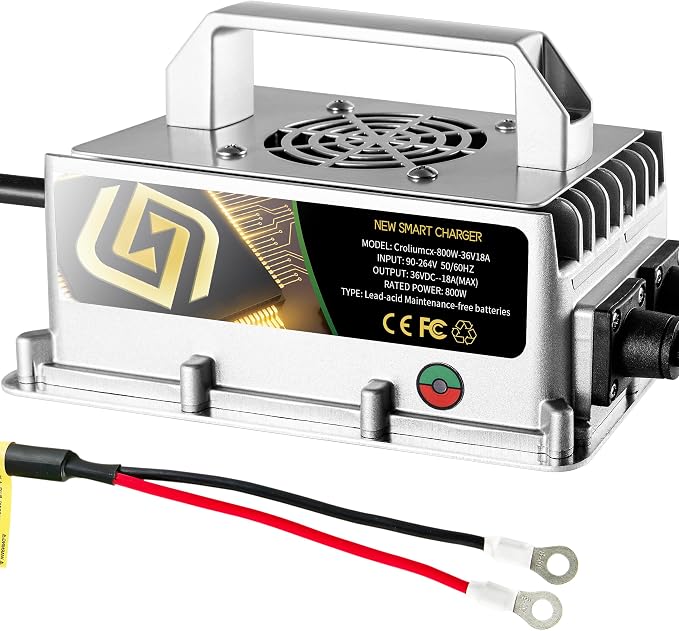 36Volt 18Amp Aluminum Casting Wide Voltage Golf Cart Battery Charger Onboard by Croliumcx