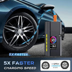 180PSI Tire Inflator Portable Air Compressor, 26000mAh Portable Tire Inflator - Image 2