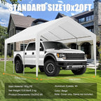 10'x20' Canopy Replacement Cover, Beefull Carport Replacement Canopy - Image 6