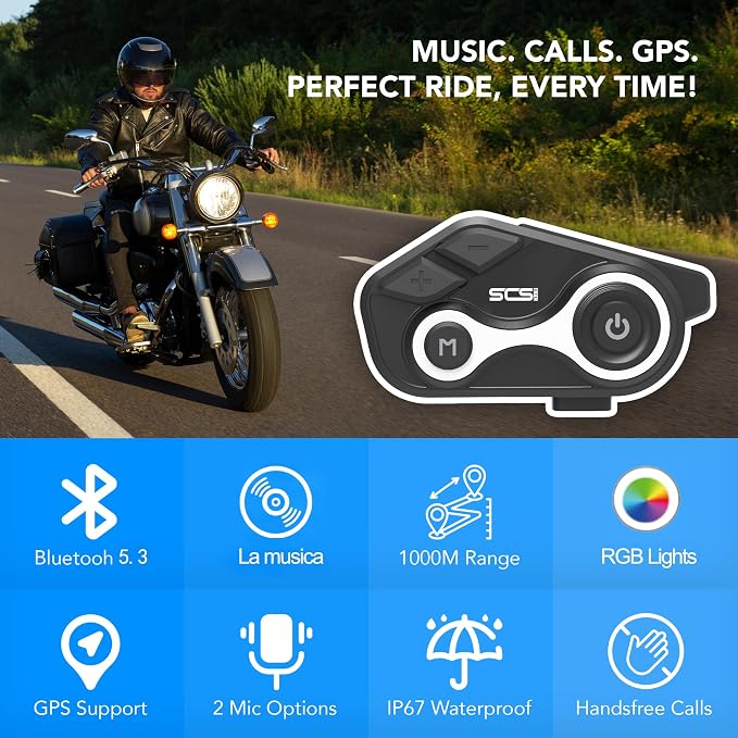 Motorcycle Bluetooth Intercom Helmet Headset - Image 3