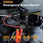 Jump Starter with Air Compressor, 5000A Portable Car Battery Jump Starter - Image 2