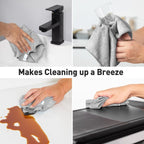 Gray Microfiber Cleaning Cloth 13"x13", Ultra Soft Absorbent Microfiber - Image 7