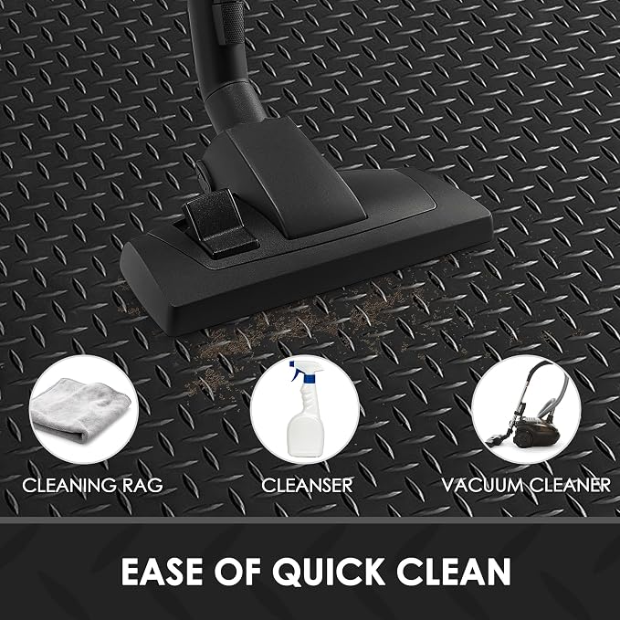 Garage Floor Mat, 16.4x3.2FT Diamond Plate Rubber Flooring Roll, PVC Non-Slip - Image 6