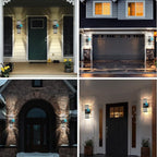 tewei 6 Pack Outdoor Wall Lights Dusk to Dawn Exterior Light Fixture, 3-Layer - Image 8