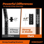HOMEDANT House 5-Tier Orange-Black 48.1" W x 16.5" D x 71.3" H Laminated Metal - Image 9