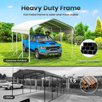 Heavy Duty Metal Carport – Sturdy Structure, All-Weather Protection, Easy - Image 3
