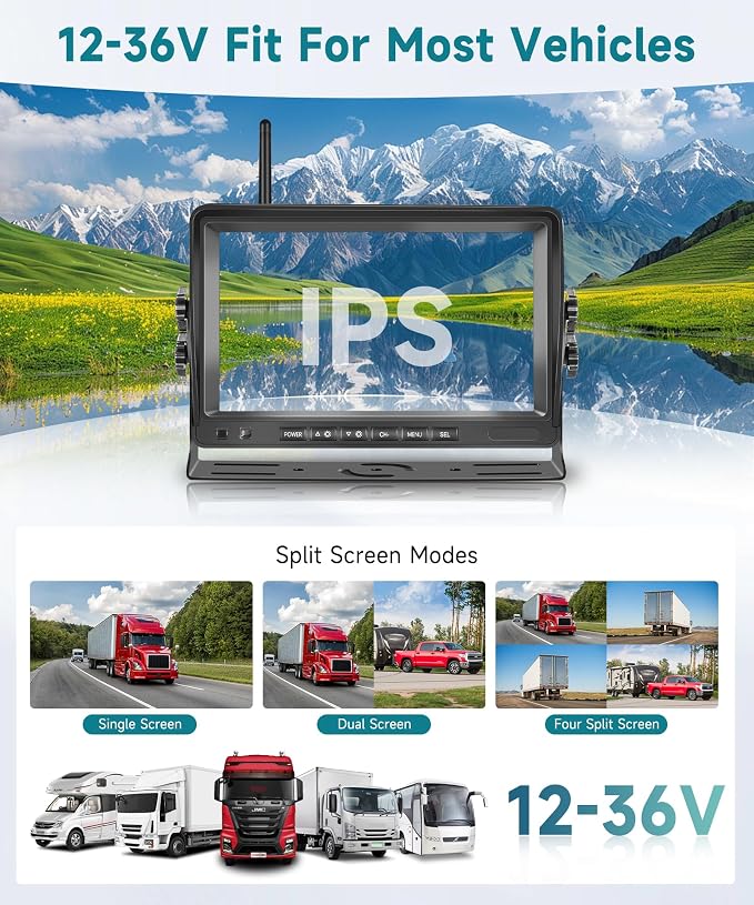 Wireless Backup Camera for RV, Wireless Reverse Camera 12V-36V for - Image 3