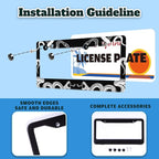 Black and White Snake Crawling License Plate Frame Gothic License Plate Holder - Image 4