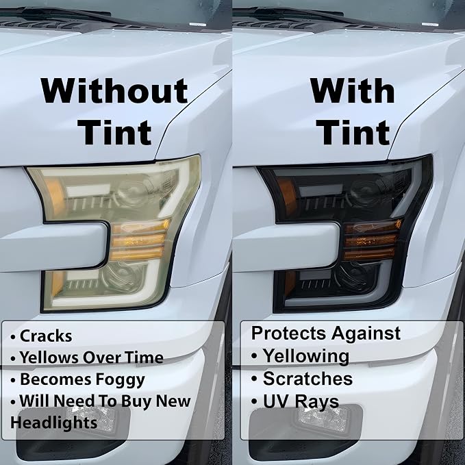 BOGAR TECH DESIGNS Full Headlight Head Light Tint Kit Fits Cadillac Escalade - Image 5